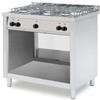 Ristoattrezzature Modello: 7875,Cucina professionale a gas accensione elettrica 5 fuochi con vano aperto