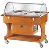 Ristoattrezzature Modello: 9073001008,Vetrina refrigerata in legno con cupola in plexiglass +2+10°C noce