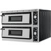 Ristoattrezzature Modello: 100470080011989,Forno elettrico pizzeria per pizza plus meccanico monofase capacità 6+6 pizze 2 camere da 720x1080x140h mm