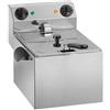Ristoattrezzature Modello: 6087,Friggitrice elettrica 10 lt professionale in acciaio inox capacità