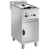 Ristoattrezzature Modello: 5912,Friggitrice elettrica capacità Olio 16 Lt su mobile singola vasca professionale 10 kw