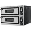 Ristoattrezzature Modello: 100480070011988,Forno elettrico pizzeria per pizza plus meccanico trifase capacità 4+4 pizze 2 camere da 720x720x140h mm