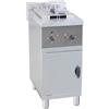 Ristoattrezzature Modello: 5911,Friggitrice elettrica capacità Olio 25 Lt su mobile singola vasca professionale 18 kw