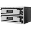 Ristoattrezzature Modello: 100480080011990,Forno elettrico pizzeria per pizza plus meccanico trifase capacità 6+6 pizze 2 camere da 1080x720x140h mm