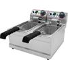 Ristoattrezzature Modello: 6157,Friggitrice Elettrica da banco 4+4 lt
