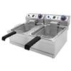 Ristoattrezzature Modello: 6159,Friggitrice elettrica da banco 6+6 Lt