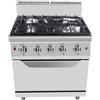 Ristoattrezzature Modello: 88450010181598,Cucina a gas 4 fuochi professionale su mobile con forno a gas 28 Kw 800x700x1085h mm