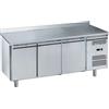 Ristoattrezzature Modello: 92380030111667,Tavolo frigo refrigerato in acciaio inox con alzatina 3 porte -2 +8 °C 2020x800x950h mm