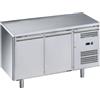 Ristoattrezzature Modello: 93140021605016,Tavolo frigo refrigerato 2 porte in acciaio inox -2 +8 °C 1360x700x850h mm - FC