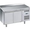 Ristoattrezzature Modello: 93170021682012,Tavolo congelatore refrigerato in acciaio inox con alzatina 2 porte 1360x700x950h mm -18 -22°C