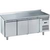 Ristoattrezzature Modello: 93170031683012,Tavolo congelatore refrigerato in acciaio inox con alzatina 3 porte 1795x700x950h mm -18 -22°C