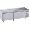 Ristoattrezzature Modello: 93170041684012,Tavolo congelatore refrigerato in acciaio inox con alzatina 4 porte 2230x700x950h mm -18 -22°C