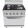 Ristoattrezzature Modello: 88450010171598,Cucina a gas 4 fuochi professionale su mobile con forno a gas 21 Kw 800x700x1085h mm