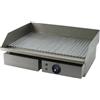 Ristoattrezzature Modello: 93310020381690,Fry top griglia elettrico professionale da banco piastra rigata 3.4 kW 550x495x245 h mm