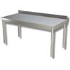 Ristoattrezzature Modello: 3240632,Tavolo in acciaio inox su gambe e alzatina profondità 600 mm 1800x600 mm