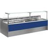Ristoattrezzature Modello: 11012036942746,Banco refrigerato ventilato senza vano riserva per salumeria e macelleria blu 0 +2°C 150x109x128h cm