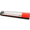 Ristoattrezzature Modello: 101660090012153,Vetrina frigo 180,8x39x28,7h cm 8 vaschette gn 1/3 refrigerata da banco rossa con vetri curvi e motore incorporato