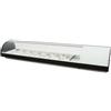 Ristoattrezzature Modello: 101660090062153,Vetrina frigo 180,8x39x28,7h cm 8 vaschette gn 1/3 refrigerata da banco bianca con vetri curvi e motore incorporato