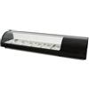 Ristoattrezzature Modello: 101660220022152,Vetrina frigo 145,6x39x28,7h cm 6 vaschette gn 1/3 refrigerata da banco nera con vetri curvi e motore incorporato