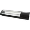 Ristoattrezzature Modello: 101670022152,Vetrina frigo 145,6x39x28,7h cm refrigerata da banco nera con piano liscio vetri curvi e motore incorporato