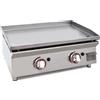 Ristoattrezzature Modello: 10196912186,Fry Top Griglia a gas 61x45,7x24h cm 6.4 kW da banco piastra liscia in acciaio