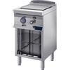 Ristoattrezzature Modello: 9560174057,Fry top griglia a gas su mobile, piastra liscia 520x900x900h mm 12.5 kW