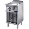 Ristoattrezzature Modello: 9561174057,Fry top griglia a gas su mobile, piastra rigata 520x900x900h mm 12.5 kW