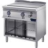 Ristoattrezzature Modello: 9561174158,Fry top griglia a gas su mobile, piastra rigata 900x900x900h mm 25 kW