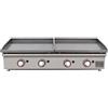 Ristoattrezzature Modello: 10202952189,Fry Top Griglia a gas 120,6x45x23,3h cm 5.5 + 5.5 kW da banco piastra liscia doppia in acciaio