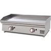 Ristoattrezzature Modello: 10204922191,Fry top griglia a gas 81x45,7x28h cm 9.6 kW da banco piastra liscia in acciaio cromato spessorato 15 mm