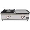 Ristoattrezzature Modello: 102050210042187,Fry top griglia a gas 81x45,7x24h cm 3.2 Kw da banco piastra liscia singola in acciaio con bruciatore 6 Kw