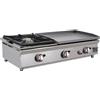 Ristoattrezzature Modello: 10205021912188,Fry top griglia a gas 100,6x45x23,3h cm 5.5 kW da banco piastra liscia singola in acciaio con bruciatore 5.8 kW