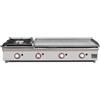 Ristoattrezzature Modello: 10205021922192,Fry top griglia a gas 121x45,7x28h cm 9.6 kW da banco piastra liscia singola in acciaio con bruciatore 6 Kw