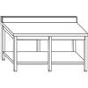 Risto Modello: 81960021507,Tavolo pasticceria in acciaio inox su gambe con ripiano e alzatina 6 gambe 3600x900x870h mm