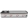 Ristoattrezzature Modello: 10205023922192,Fry top griglia a gas 121x45,7x28h cm 9.6 kW da banco piastra liscia singola in acciaio spessorato con bruciatore 6 Kw