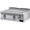 Risto Modello: 95651744023,Fry top griglia a gas da banco, piastra rigata 800x700x290h mm 18 Kw