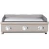 Ristoattrezzature Modello: 10207972197,Fry top griglia a gas 100,5x59x30,8h cm 19.2 kW da banco piastra liscia singola in acciaio cromato 15 mm