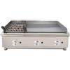 Ristoattrezzature Modello: 10210932197,Fry top griglia a gas da banco 100,5x59x30,8h cm 12.8 kW piastra liscia in acciaio spessorato combinato con pietra lavica 7.2 kW