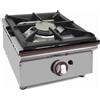 Ristoattrezzature Modello: 102180001012185,Fornellone a gas 1 bruciatore 6 kW 41x45,7x24h cm convertibile in Frytop da banco
