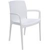 Ristoattrezzature Modello: 9617008006,Sedia boheme con braccioli bianca