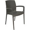 Ristoattrezzature Modello: 9617008024,Sedia boheme con braccioli Moka