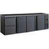 Risto Modello: 108010030572565,Retrobanco refrigerato ventilato con 2 cassetti e 3 porte capacità 586 lt 254,2x51,3x86h cm