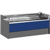 Ristoattrezzature Modello: 11025036942751,Banco refrigerato ventilato senza vano riserva self-service per salumeria e macelleria blu 0 +2°C 150x109x92h cm
