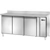 Ristoattrezzature Modello: 102350030112229,Tavolo frigo refrigerato motore remoto 3 porte in acciaio inox con alzatina -2 +8°C 166,5x70x96h cm