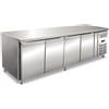 Ristoattrezzature Modello: 102930040042257,Tavolo frigo refrigerato in acciaio inox 4 porte 223x70x86h cm -2 +8 °C