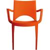 Ristoattrezzature Modello: 9618008029,Sedia Paris con braccioli arancio