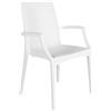 Ristoattrezzature Modello: 9619008006,Sedia rattan bistrot con braccioli bianca