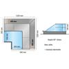 Risto Modello: 113610010242910,Espositore refrigerato ventilato angolo 90° chiuso vetri dritti motore remoto con mensola intermedia rosso +2 +6 °C 122x122 cm altezza 122,4h cm