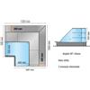 Risto Modello: 113610010242911,Espositore refrigerato ventilato angolo 90° chiuso vetri dritti motore remoto con 2 mensole intermedie rosso +2 +6 °C 122x122 cm altezza 138,4h cm