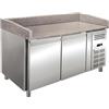 Ristoattrezzature Modello: 102680040022241,Banco pizza per pizzeria ristorante 2 porte 151x80x100h cm